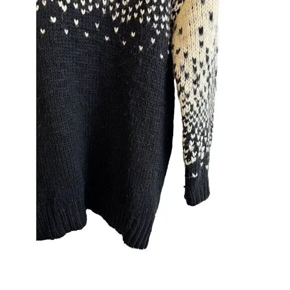 Madewell Wool Blend Black and White Crewneck Sweater Size S EUC - Picture 3 of 8